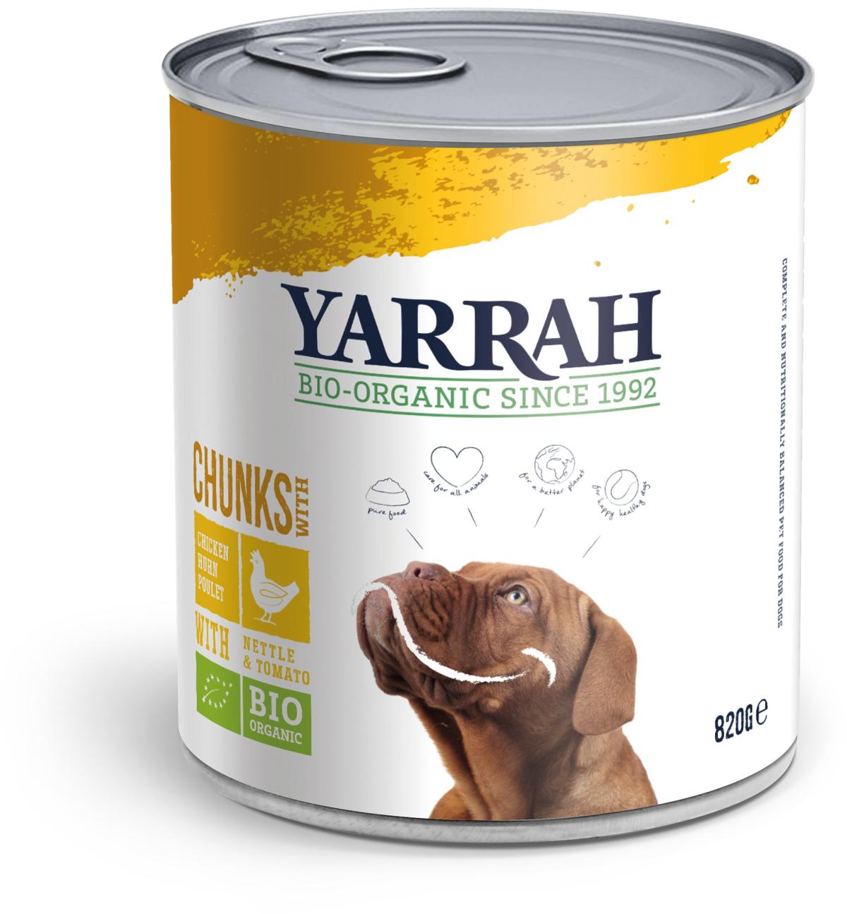Hund Bröckchen Huhn in Soße 800gDose Yarrah