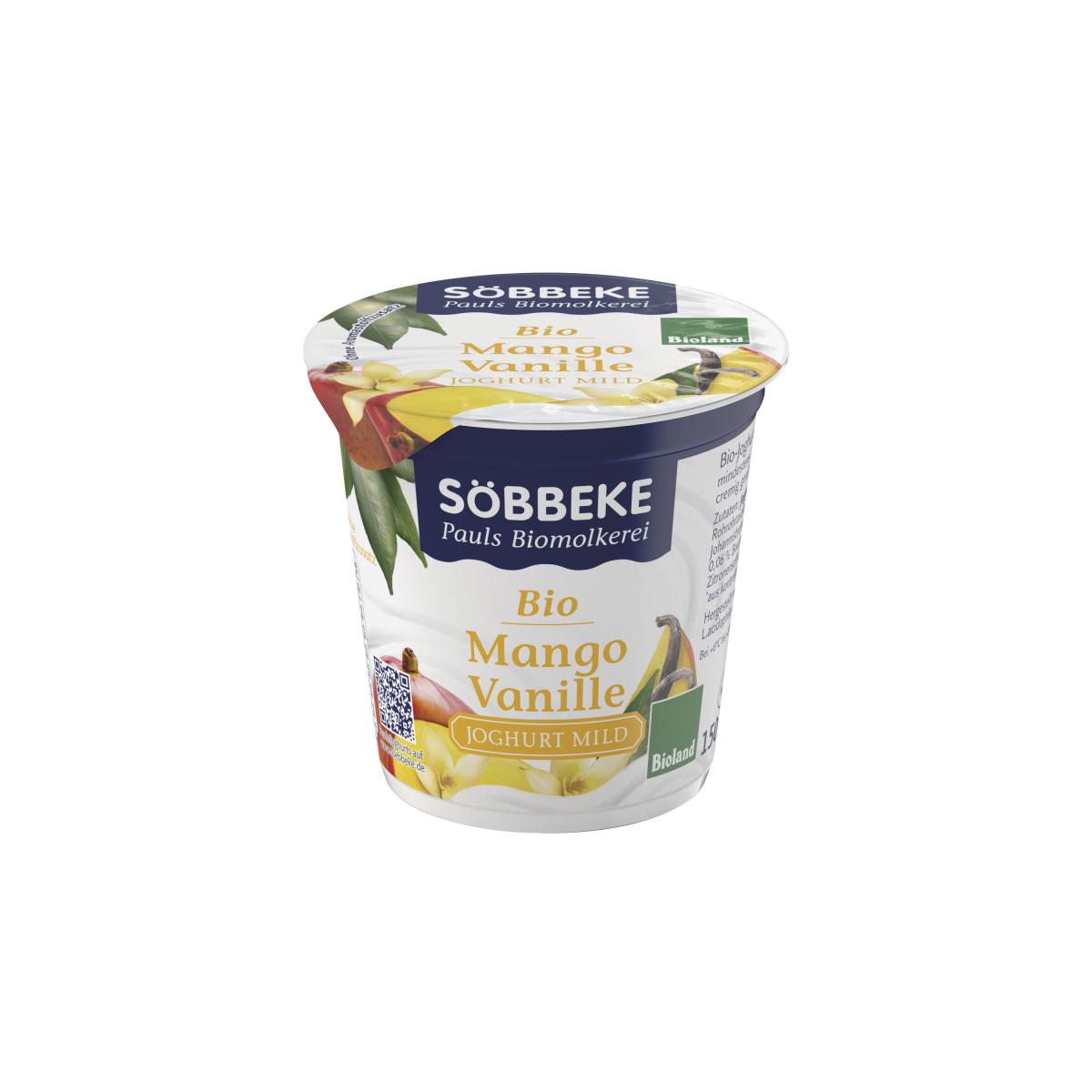 Joghurt Mango-Vanille 150g-Becher Söbbeke